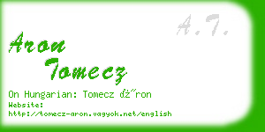 aron tomecz business card